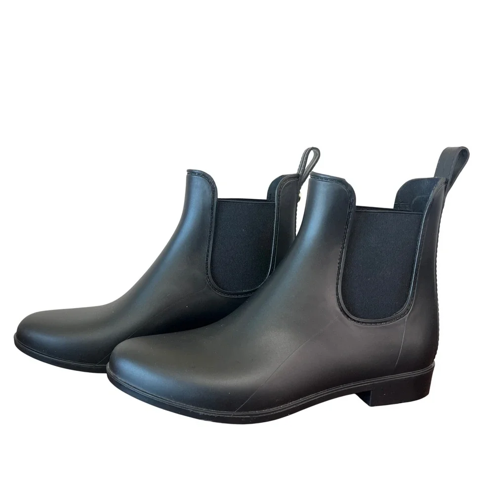 Sam Edelman Tinsley Womens Black Chelsea Rain Ankle Boots Matte Size 9M 39